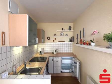 Küche mit Einbauküche Küche mit Einbauküche - Etagenwohnung in 64283 Darmstadt mit 59m² kaufen