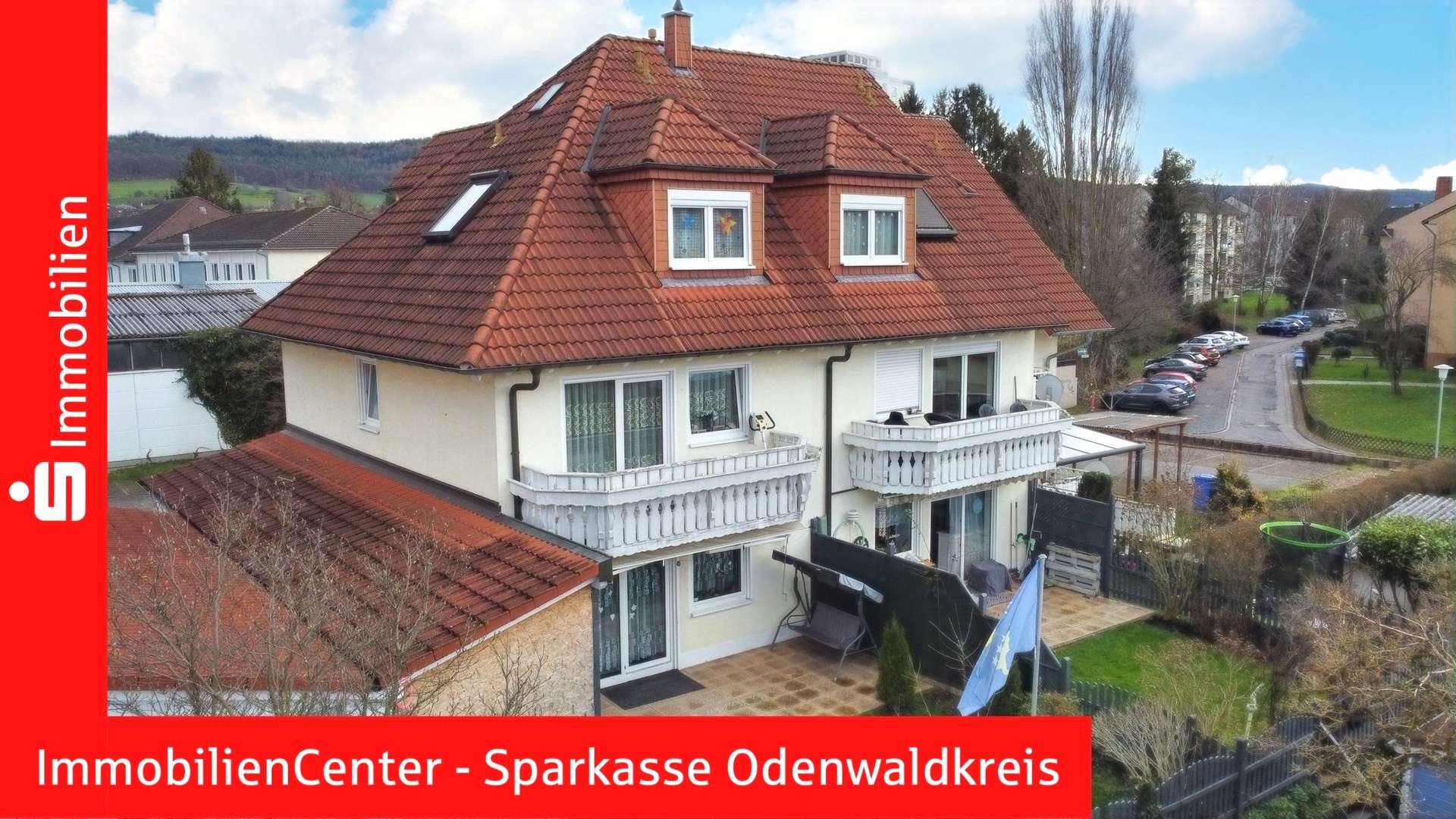 Ansicht Rückseite mit Garten - Zweifamilienhaus in 64720 Michelstadt mit 245m² kaufen