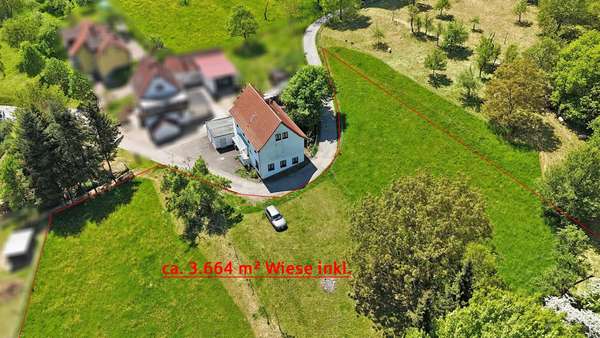 Große Wiese gegenüber inkl. - Einfamilienhaus in 64760 Oberzent mit 215m² kaufen