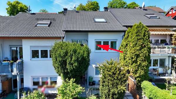 Ansicht Gartenseite - Reihenmittelhaus in 64711 Erbach mit 129m² kaufen