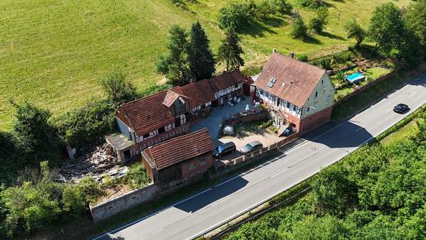 Luftaufnahme Hof Luftaufnahme Hof - Bauernhaus in 64711 Erbach mit 290m² kaufen