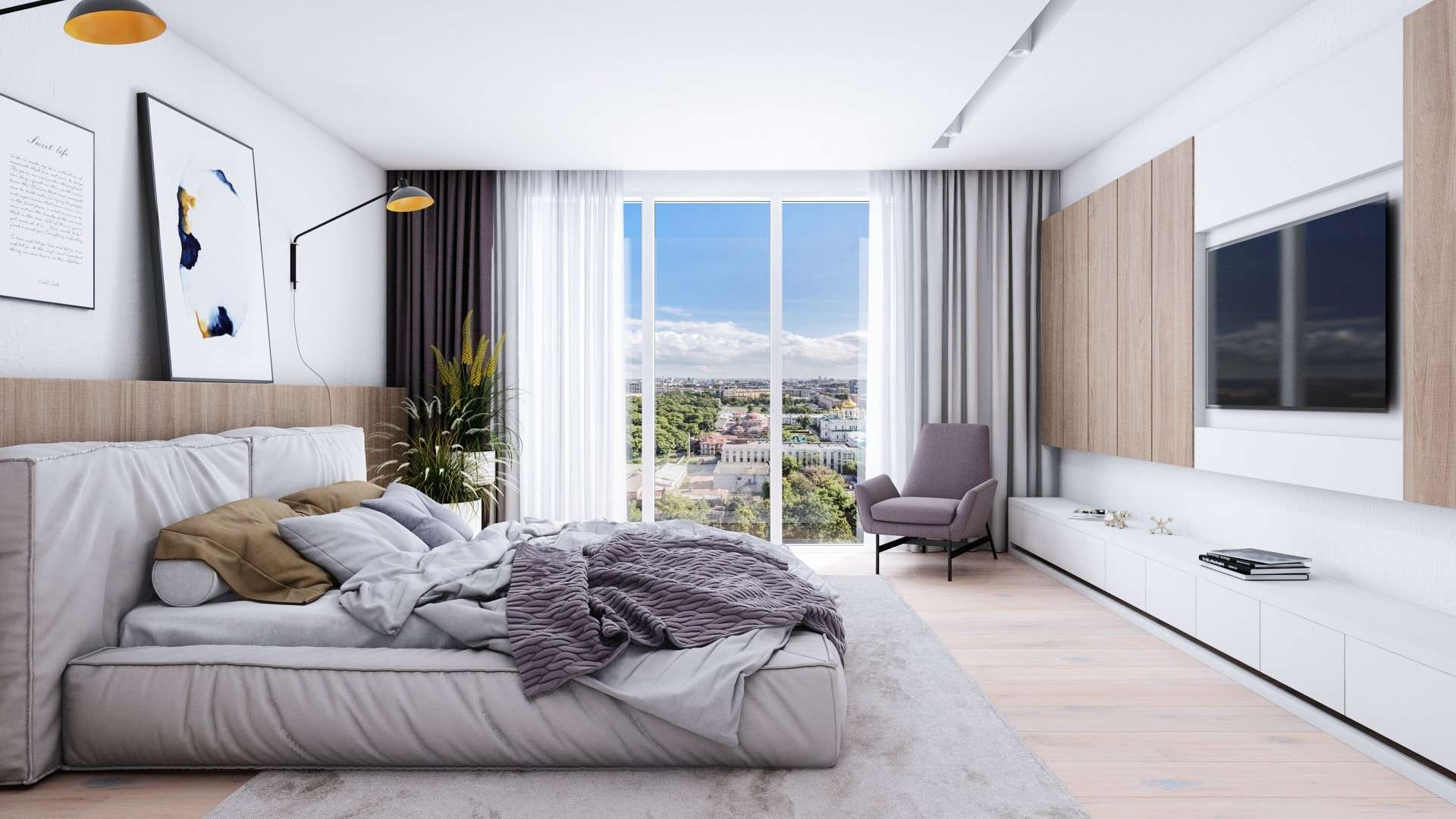 Beispiel Schlafzimmer - Etagenwohnung in 64287 Darmstadt mit 81m² günstig kaufen