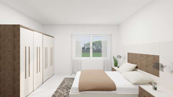 Schlafzimmer (Wohnbeispiel) - Maisonette-Wohnung in 64546 Mörfelden-Walldorf mit 123m² kaufen