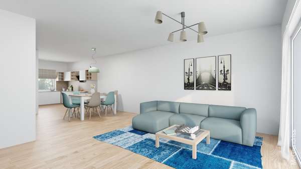 Wohnzimmer - Reihenmittelhaus in 65428 Rüsselsheim mit 129m² kaufen