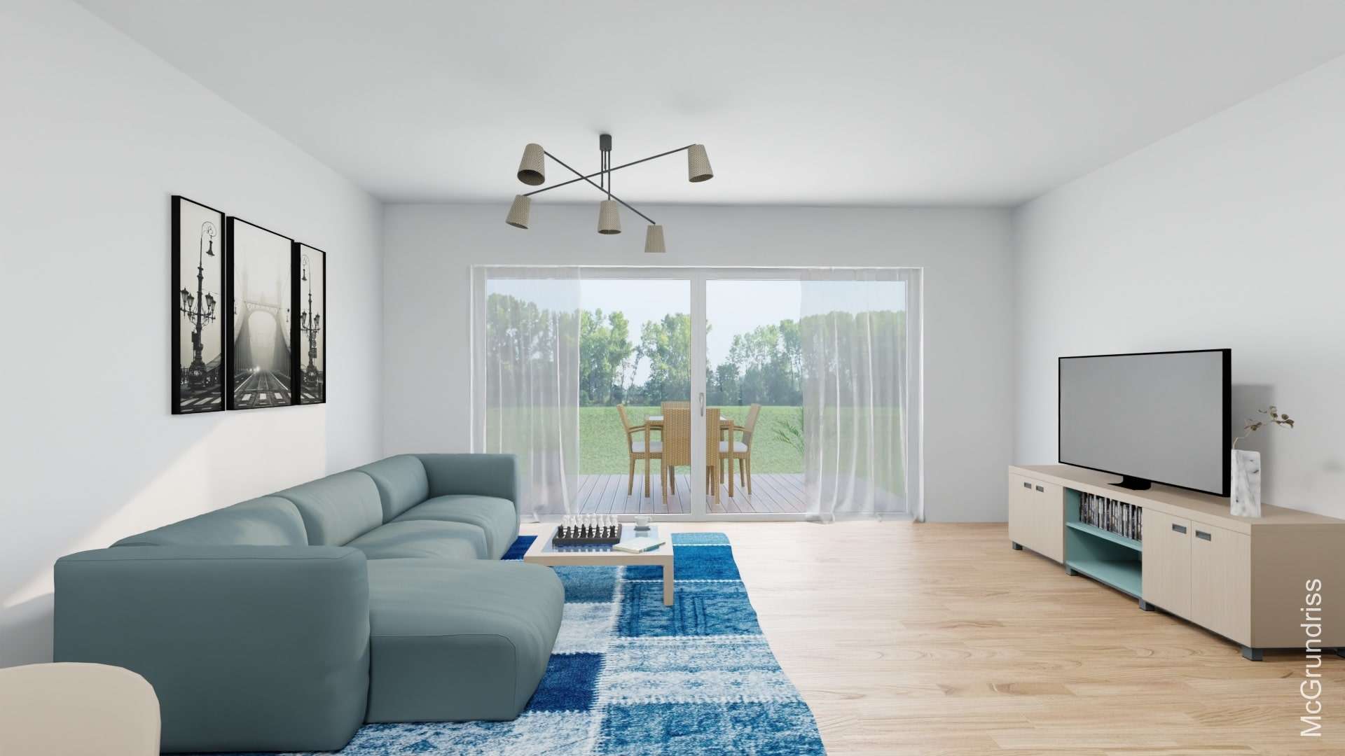 Wohnzimmer - Reihenmittelhaus in 65428 Rüsselsheim mit 129m² kaufen