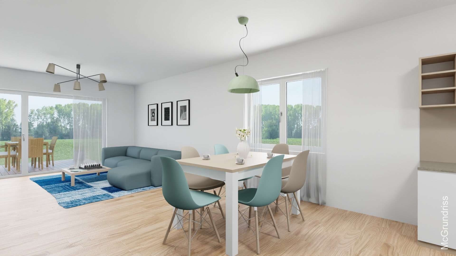 Wohn-Ess-Zimmer - Reihenendhaus in 65428 Rüsselsheim mit 127m² kaufen