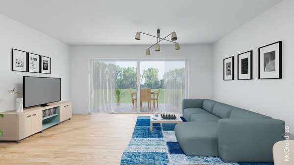Wohnzimmer - Reihenendhaus in 65428 Rüsselsheim mit 127m² kaufen