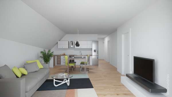Wohnen-Essen-Kochen Wohnen-Essen-Kochen - Dachgeschosswohnung in 65428 Rüsselsheim mit 84m² kaufen