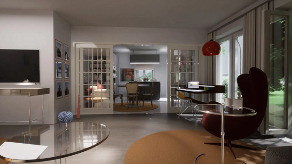 Wohnzimmer (Wohnbeispiel) Wohnzimmer (Wohnbeispiel) - Erdgeschosswohnung in 65191 Wiesbaden mit 110m² kaufen