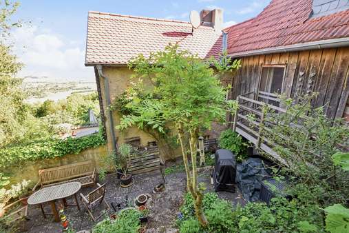 Gartenansicht (Wohnung 1) - Zweifamilienhaus in 64853 Otzberg mit 233m² kaufen
