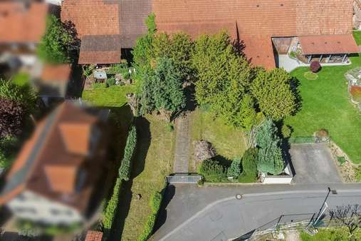 Baugrundstück mit separater Zufahrt (Luftbild) Baugrundstück mit separater Zufahrt (Luftbild) - Einfamilienhaus in 64823 Groß-Umstadt mit 149m² kaufen