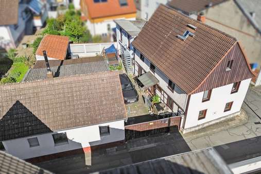 Straßenansicht (Luftbild) - Zweifamilienhaus in 64839 Münster mit 164m² kaufen