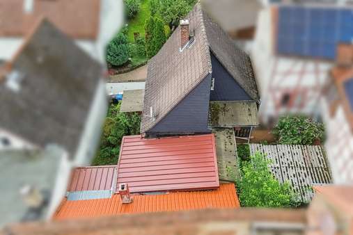 Rückansicht (Luftbild) Rückansicht (Luftbild) - Einfamilienhaus in 64823 Groß-Umstadt mit 108m² kaufen