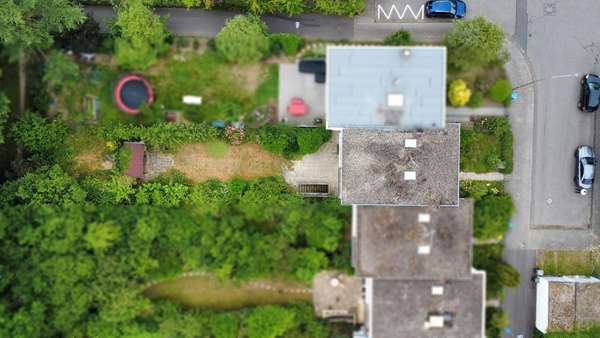 Luftaufnahme Grundstück komplett Luftaufnahme Grundstück komplett - Reihenmittelhaus in 35394 Gießen mit 116m² kaufen