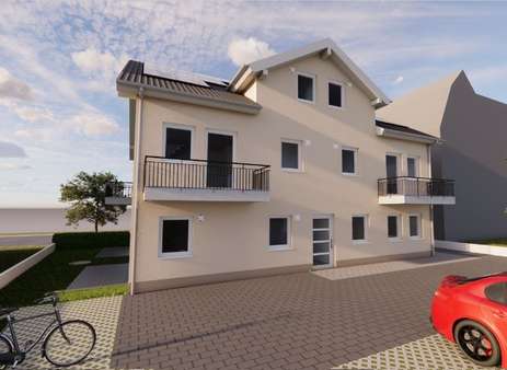 Visualisierung Außenansicht Hofseite Visualisierung Außenansicht Hofseite - Erdgeschosswohnung in 35578 Wetzlar mit 41m² kaufen