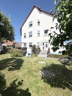 Hausansicht vom Garten Hausansicht vom Garten - Doppelhaushälfte in 35396 Gießen mit 182m² kaufen