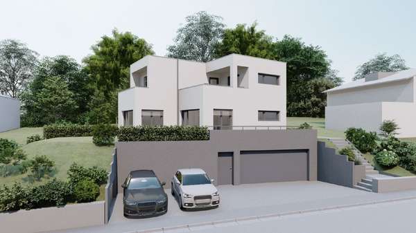 Projektierte Ansicht - Maisonette-Wohnung in 35745 Herborn mit 140m² kaufen
