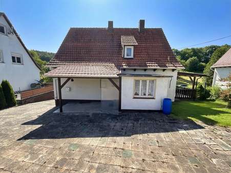Außenansicht Außenansicht - Einfamilienhaus in 36205 Sontra mit 117m² kaufen
