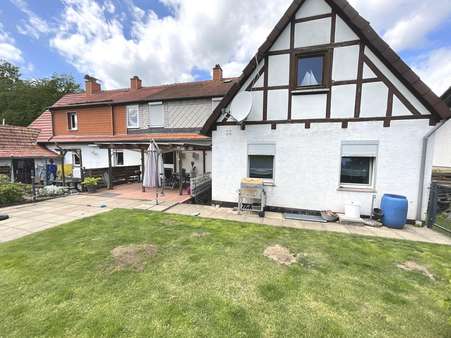 Rückansicht Rückansicht - Doppelhaushälfte in 37235 Hessisch Lichtenau mit 185m² kaufen