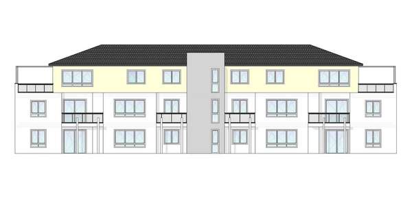 Rückansicht der Wohnanlage Rückansicht der Wohnanlage - Erdgeschosswohnung in 36110 Schlitz mit 63m² kaufen