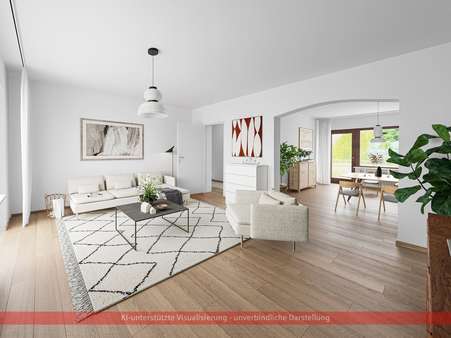 Visualisierung Wohn-Essbereich - Etagenwohnung in 35041 Marburg mit 88m² kaufen