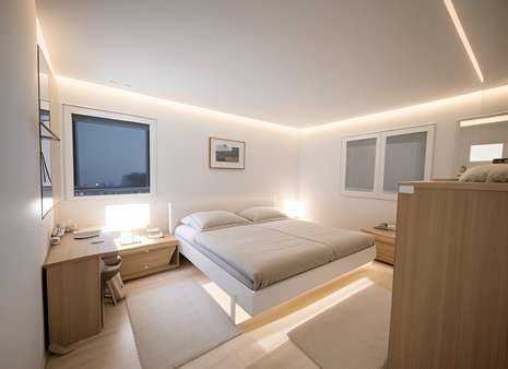 Schlafzimmer - Visualisierung - Erdgeschosswohnung in 67061 Ludwigshafen mit 100m² kaufen
