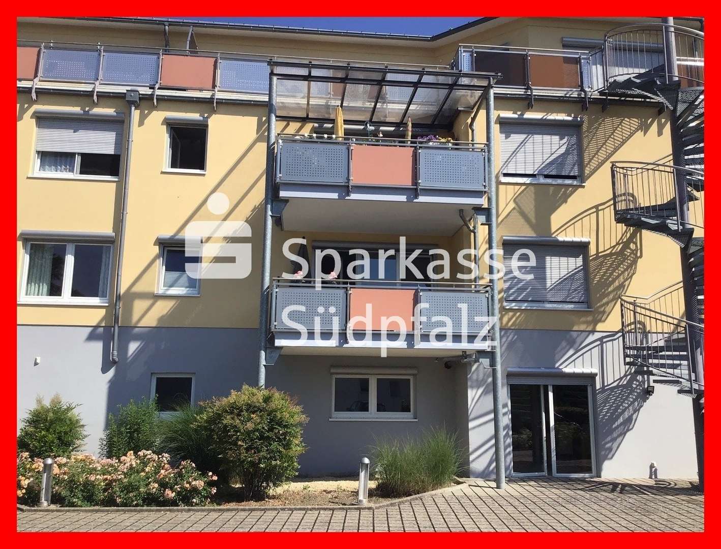 Südseite Balkon Südseite Balkon - Erdgeschosswohnung in 76887 Bad Bergzabern mit 84m² kaufen