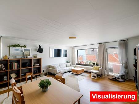 Visualisierung Wohn-/Esszimmer Visualisierung Wohn-/Esszimmer - Etagenwohnung in 76829 Landau mit 106m² kaufen
