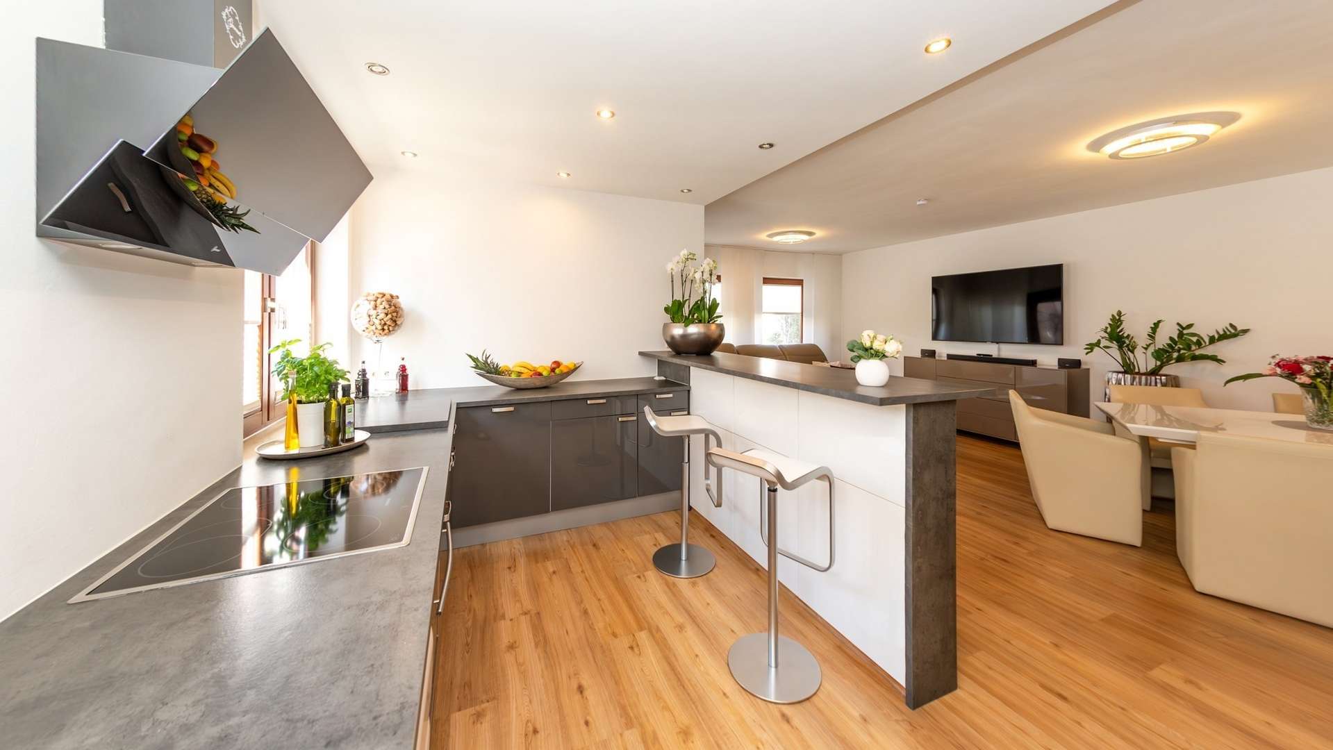 Küche mit Wohn- Essbereich - Erdgeschosswohnung in 55257 Budenheim mit 89m² kaufen