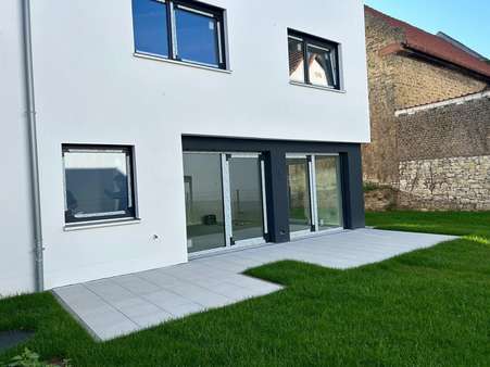 Terrasse  - Doppelhaushälfte in 55278 Hahnheim mit 157m² kaufen