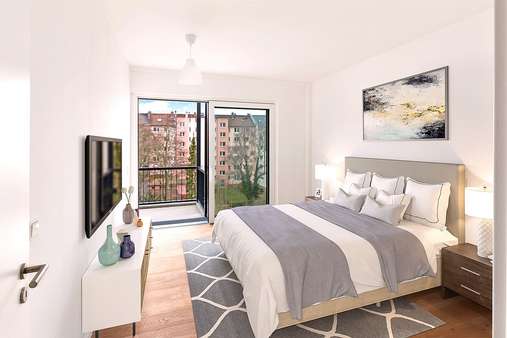 Wohnbeispiel Schlafzimmer - Etagenwohnung in 55118 Mainz mit 93m² kaufen