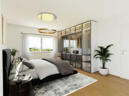 Wohnbeispiel Schlafzimmer - Erdgeschosswohnung in 55543 Bad Kreuznach mit 119m² kaufen