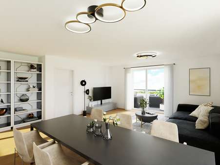 Wohnbeispiel Wohn-/Essbereich - Erdgeschosswohnung in 55543 Bad Kreuznach mit 59m² kaufen