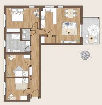 Wohnung Nr. 8 - Etagenwohnung in 55543 Bad Kreuznach mit 101m² kaufen