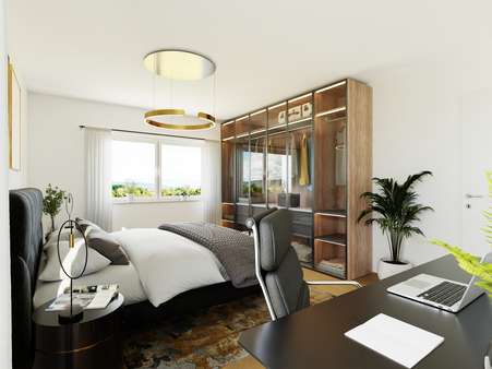 Wohnbeispiel Schlafzimmer - Etagenwohnung in 55543 Bad Kreuznach mit 119m² kaufen