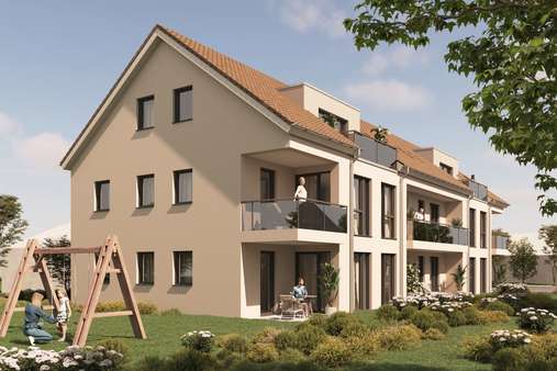 Gartenansicht - Etagenwohnung in 55597 Wöllstein mit 87m² kaufen