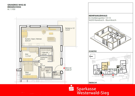 PROVISIONSFREI für Käufer!!!  Mit Terrasse, Garten, Kellerraum, 2 Tiefgaragen-Stellplätze!