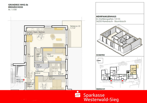 PROVISIONSFREI für Käufer!!!  Mit Terrasse, Garten, Kellerraum, 2 Tiefgaragen-Stellplätze!