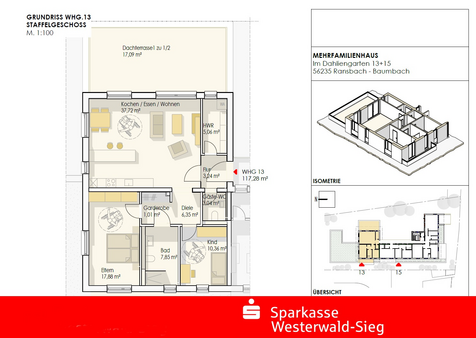 PROVISIONSFREI für Käufer!!!  Mit Dachterrasse, Kellerraum und 2 Tiefgaragen-Stellplätzen!