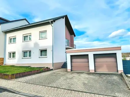 Geräumiges Einfamilienhaus mit zwei Garagen und Garten