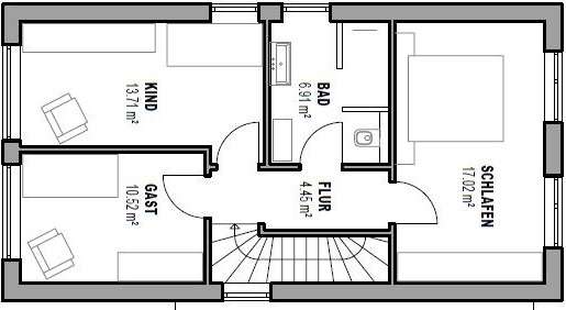 Obergeschoß - Einfamilienhaus in 56759 Kaisersesch mit 110m² kaufen