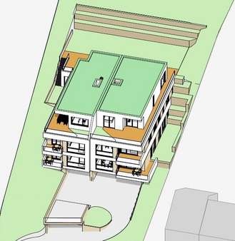 Draufsicht Haus links, Haus rechts - Maisonette-Wohnung in 56626 Andernach mit 188m² kaufen