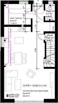 Grundriss EG - Doppelhaushälfte in 56637 Plaidt mit 149m² kaufen