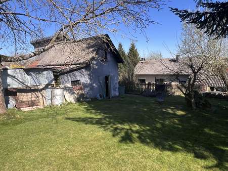 Garten mit Baumbestand und Nebengebäude - Einfamilienhaus in 54552 Gefell mit 88m² kaufen
