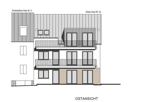 Rückansicht Rückansicht - Dachgeschosswohnung in 54516 Wittlich mit 75m² kaufen