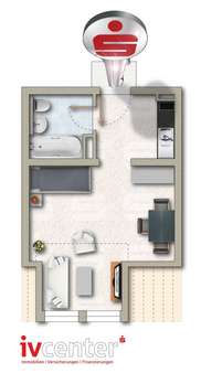 Grundriss Grundriss - Dachgeschosswohnung in 66763 Dillingen mit 27m² kaufen