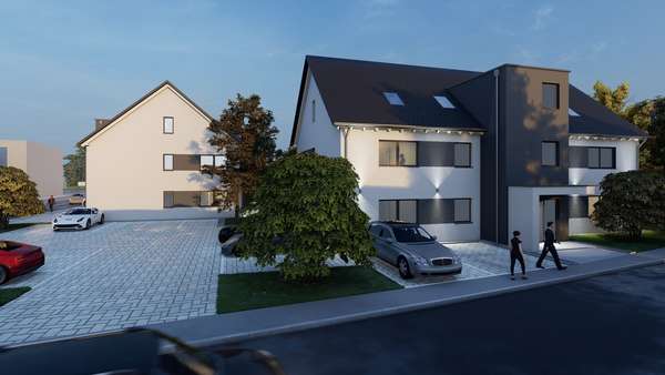 Außenansicht Haus B - Dachgeschosswohnung in 66798 Wallerfangen mit 65m² kaufen