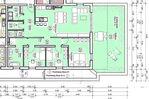 Erstbezug Penthouse-Wohnung mit Dachterrasse