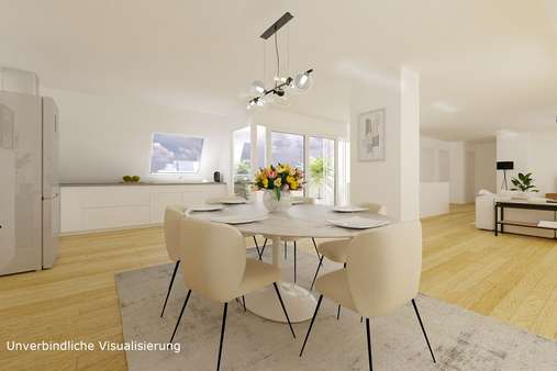 Visualisierung Essen-Küche - Dachgeschosswohnung in 70178 Stuttgart mit 95m² kaufen