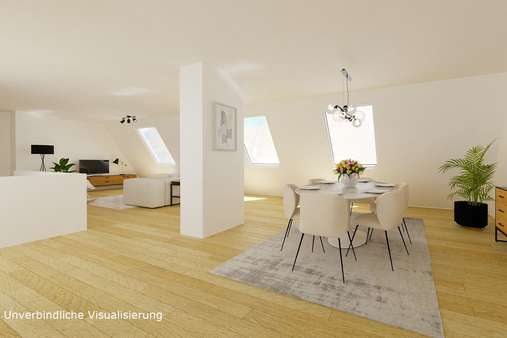 Visualisierung Essen-Wohnen - Dachgeschosswohnung in 70178 Stuttgart mit 95m² kaufen